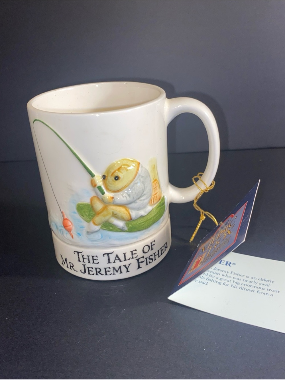 Beatrix Potter Tales of Jeremy Fisher Musical Mug “Over The Rainbow “ By‎ Schmid